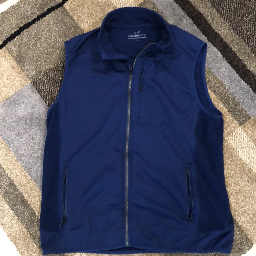 Navy Vineyard Vines full zip vest